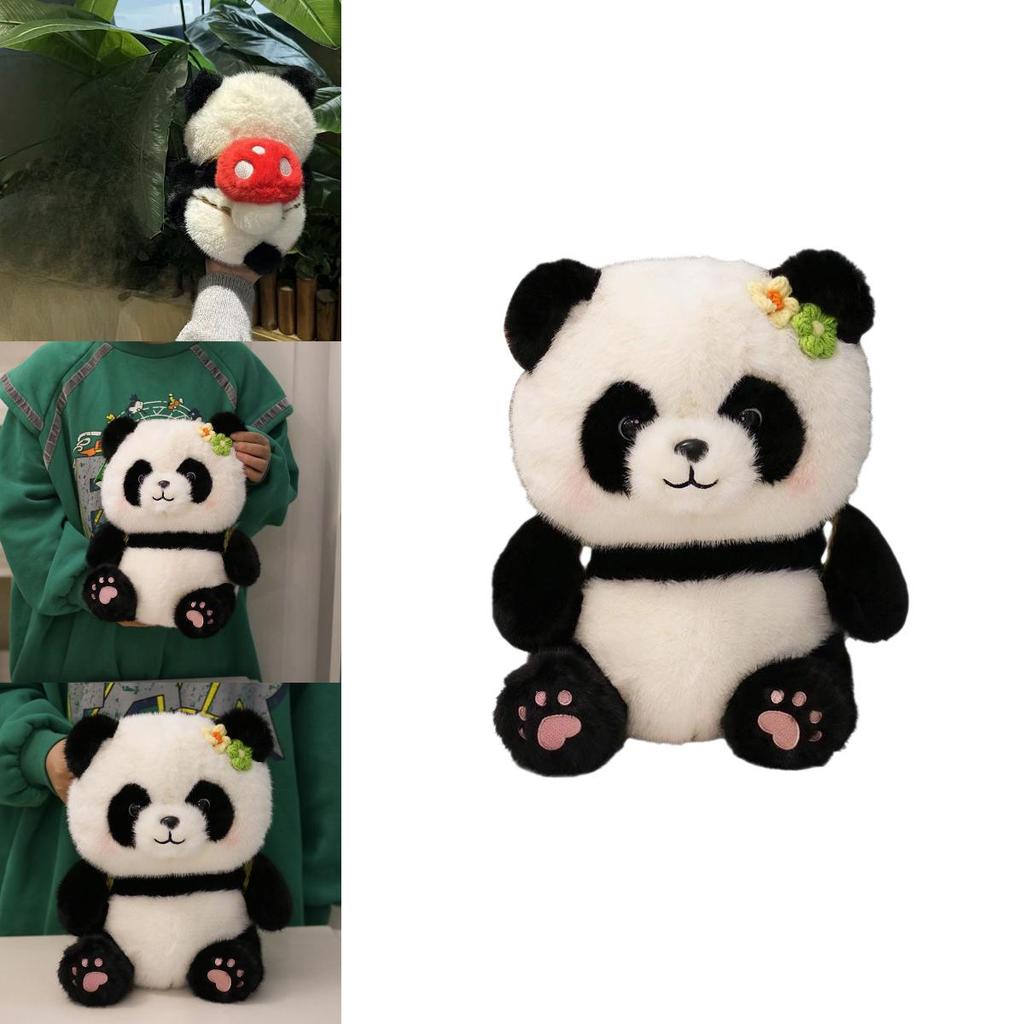 Mahjong Panda Plush Toy Soft Cute Animal Stuffed Doll For Kid And Gift Giving