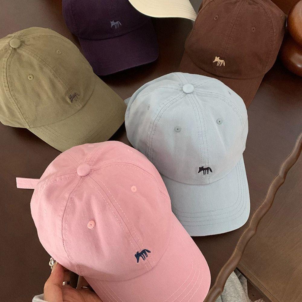 Peaked Cap Canvas Baseball Hat Embroidered Sun Hat Embroidery Baseball Cap Girl