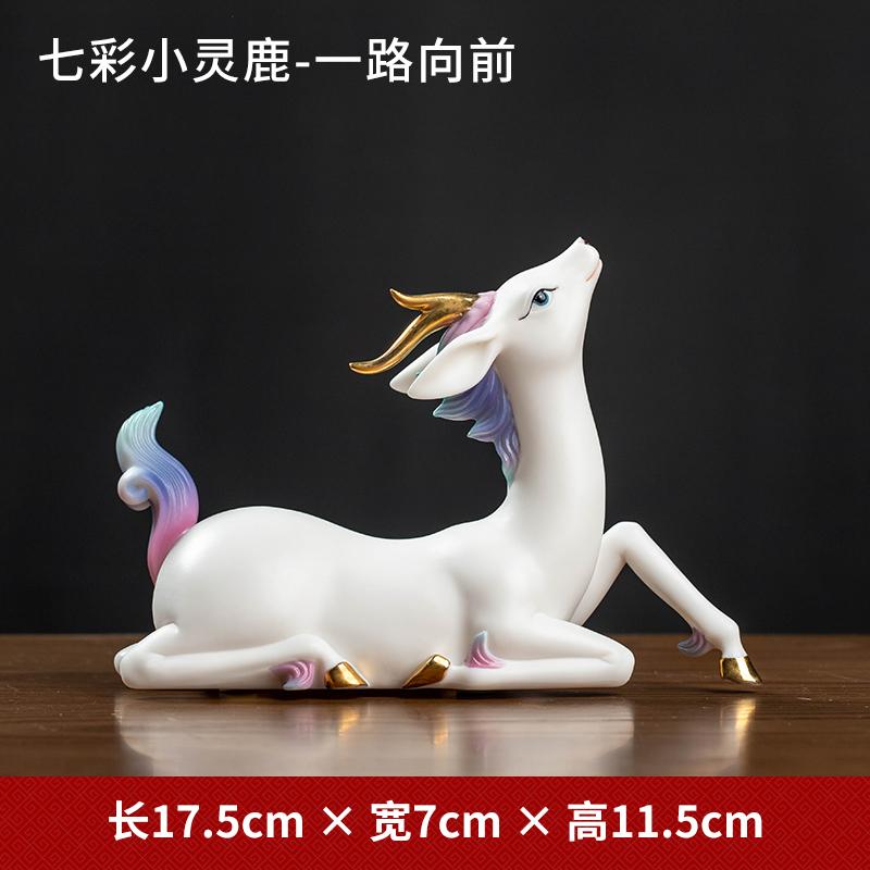 Ceramic Deer Ornaments,New Chinese-Style Decorative Figurines for Living Room and Study Display,Elegant TV Cabinet Layout
