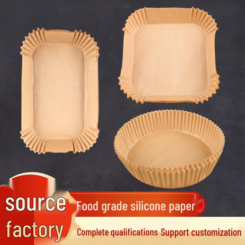 Air Fryer Square Silicone Oil Paper Plate, Food-Grade, Thickened, Oil-Absorbing Baking Mat.