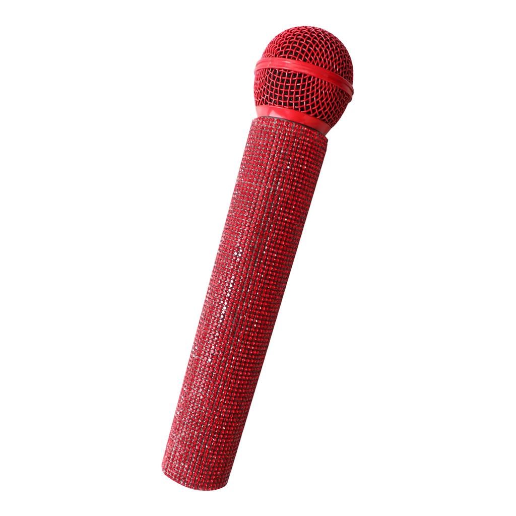Sparkling Microphone Props Toy For Performers Singers Dancers Comfortable To Hold for Karaoke, Pretend Concerts