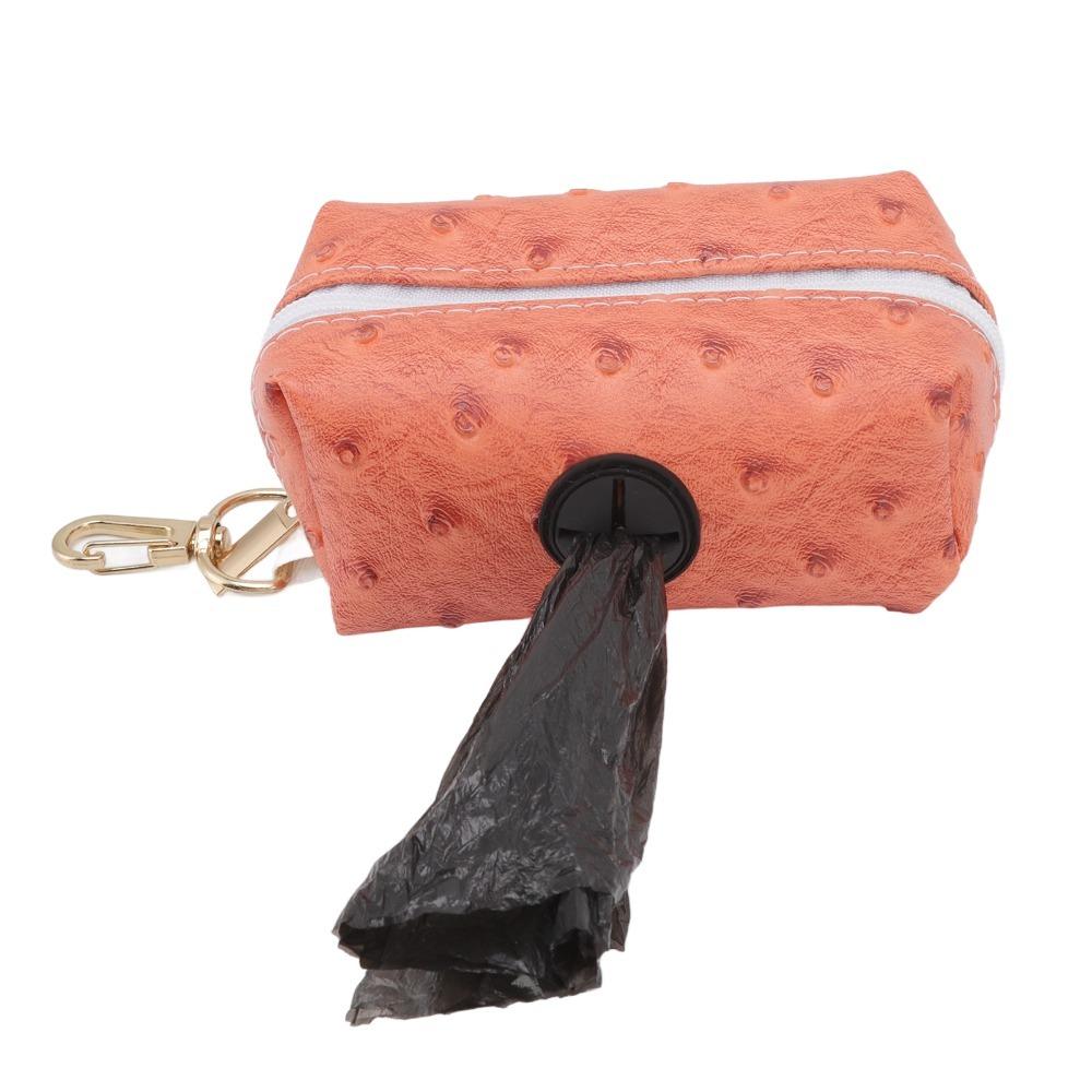 Compact Silhouette Walk Carry Pouch Ostrich Grain Surface Pet Waste Storage Pack  Park Outdoor Trip