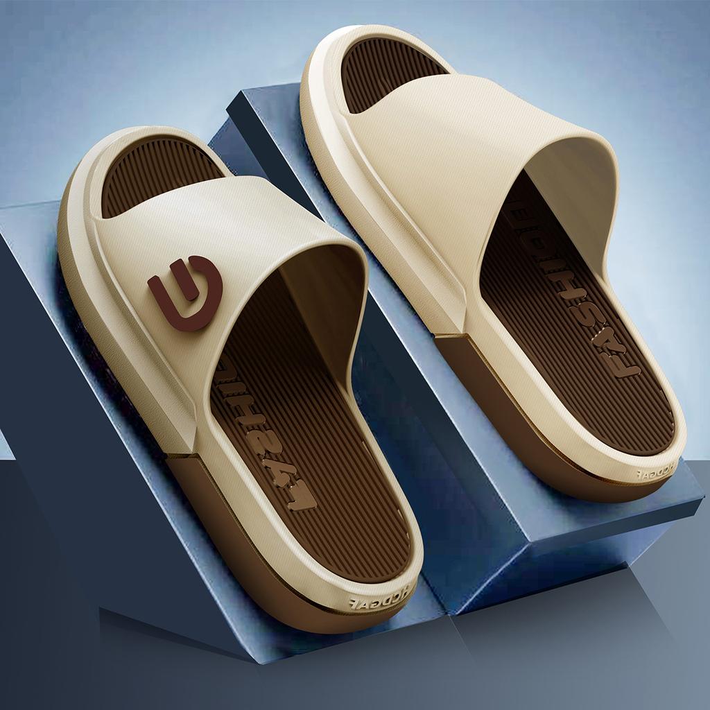Fashion Men's Slippers PVC Soft Sole Non-slip Slides Casual Outdoor Beach Flip Flops Home Bathroom Couples Slippers New Sandal