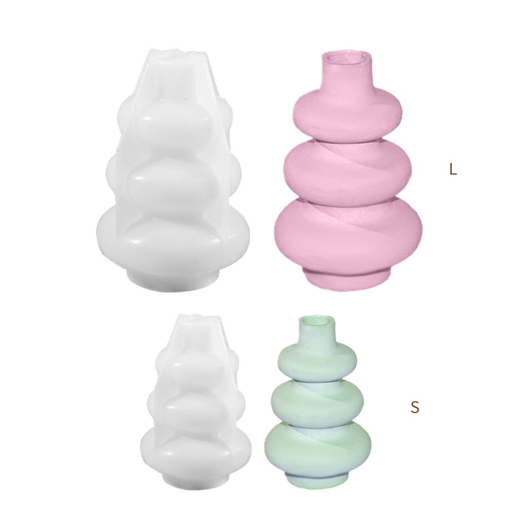 Creative Round Vase Silicone Mold Flowerpot Moulds Modern Crafting Molds Silicone Texture Flower Jar Molds for Flowerpot