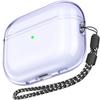 Hingeless Design1.2mm Front LED Visible Sleeve Materia Transparent Cover TPU Case for AirPods Pro 2