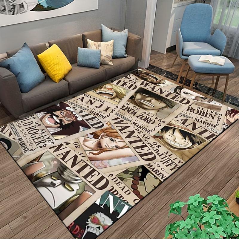 One Piece Character Rug, Adventure Theme, Stylish Decor Suitable for use as an anti-slip game mat for living room and bedroom sofas