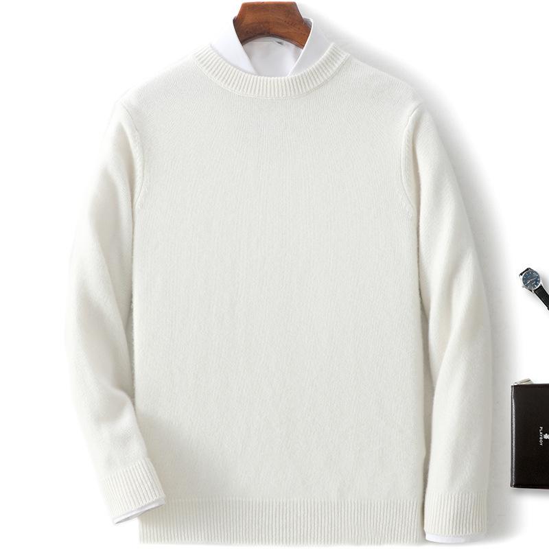 New cashmere sweater thickened semi-turtleneck pullover sweater with cashmere sweater men's inside