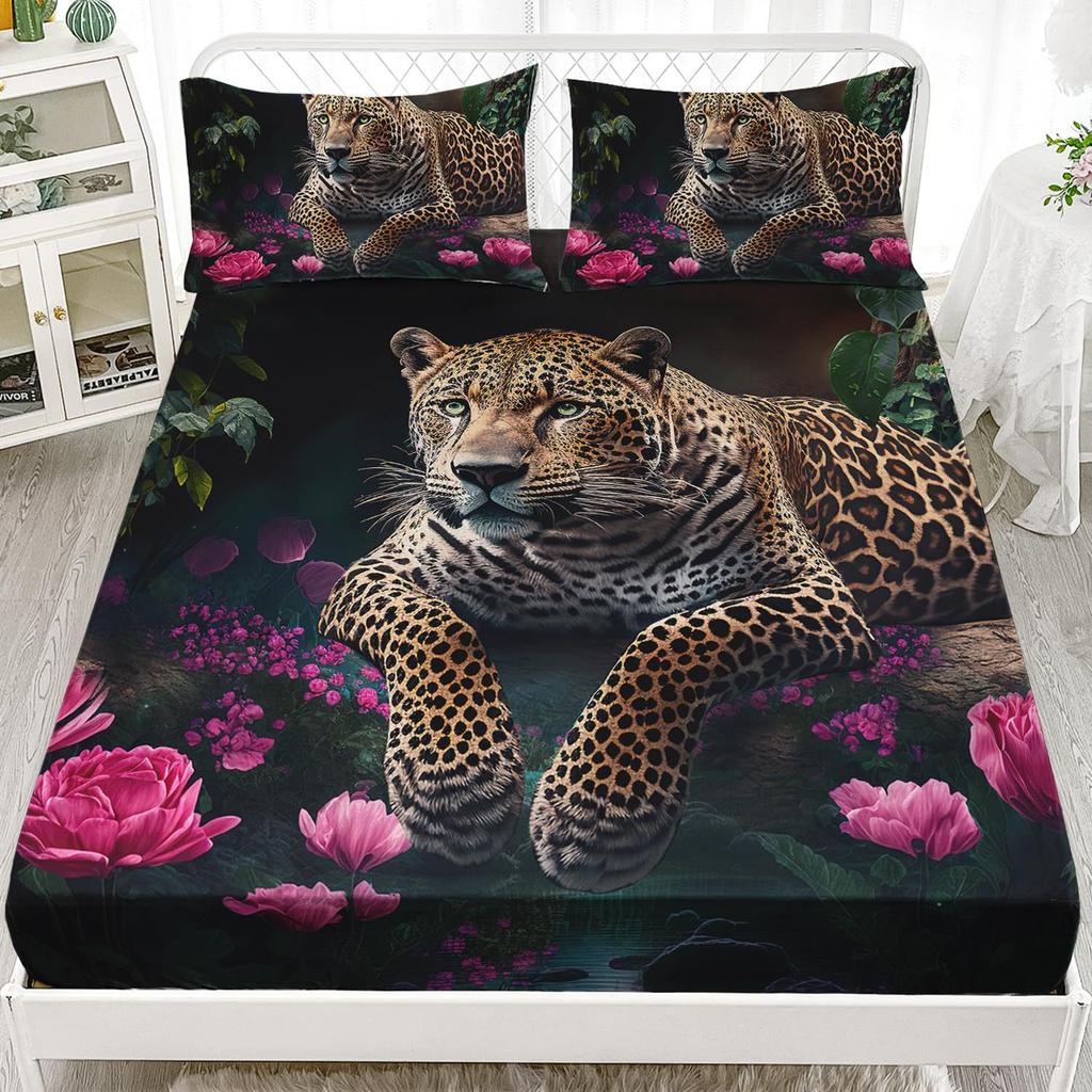 Animal Pattern Mattress Three-Piece Digital Printing Bedding Set, Mattress Three-Piece Set For Children And Adults