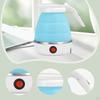 Foldable Electric Kettle Compact Water Boiling for Travel Hotels Offices White