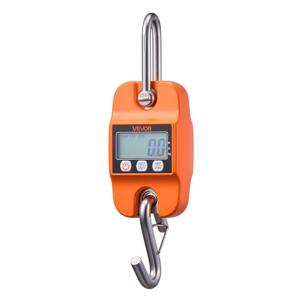 Digital Crane Scale, 880 lbs/400 kg Max Capacity, Handheld Hanging Scale with Cast Aluminum Case & LCD Display, 100 g Division & 3 Unit Switch,