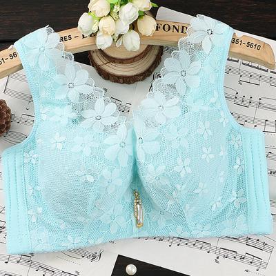 Plus Size Lace Full Cup Bra - Slimming Vest Style for Large Busts