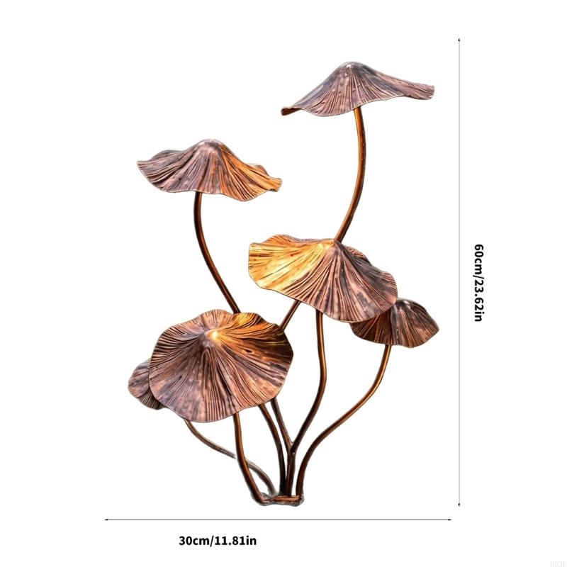 Handcrafted Iron Mushroom Statues Unique Mushroom Figurines Rustproof Garden Stakes Yard Pathway Decoration B03E