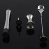 4pcs/ Set Durable Stainless Steel Drinking Cocktail Mixing Tool Set in Home Bar Party(A)