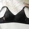 Black Lace Stitching Large Size Bra Without Mold Cup Large Size Underwear