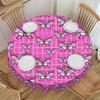 Round Oilproof Checkered Plaid Colourful Square Butterfly Table Cover Tablecloth for Picnic 70 Inch Table Cloth