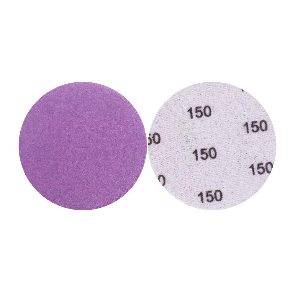 3" 75 mm lila selbstklebendes Flock-Schleifpapier zum Polieren von Autolack