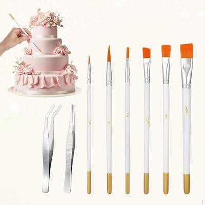 Cake Painting Brushes Set Decorating Brush, Comfortable Drawing and Art Supplies for Watercolor