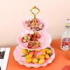 3-Tier Plastic Dessert & Fruit Stand