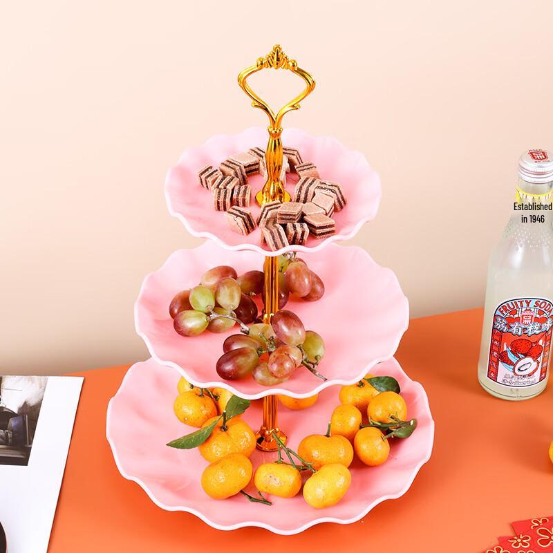 3-Tier Plastic Dessert & Fruit Stand