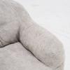 Bean Bag Chair with Shredded Sponge Filler ,Faux Fur Beanbag Sofa with Armrests , for Living Room, Bedroom & Reading,No Assembly Required ,Light Grey