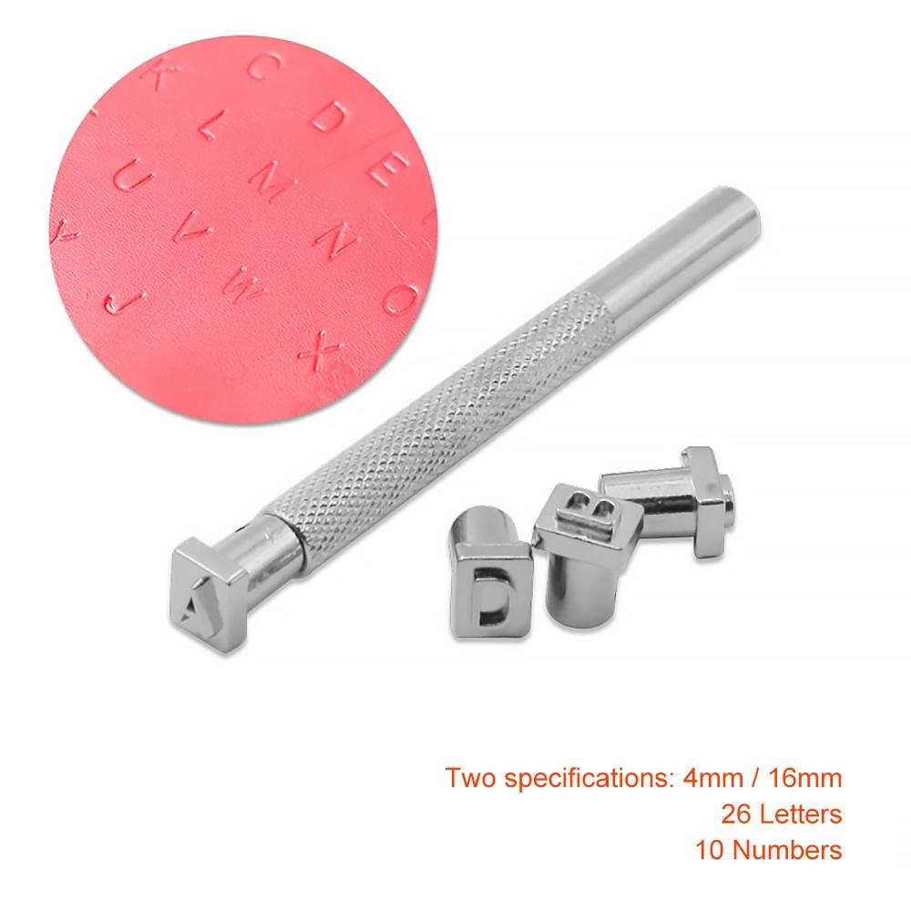 Steel Alphabet Number Stamp Kit 36Pcs DIY Leather Seal Engraving Craft Tool Metal Printing Mold for Leather Craft