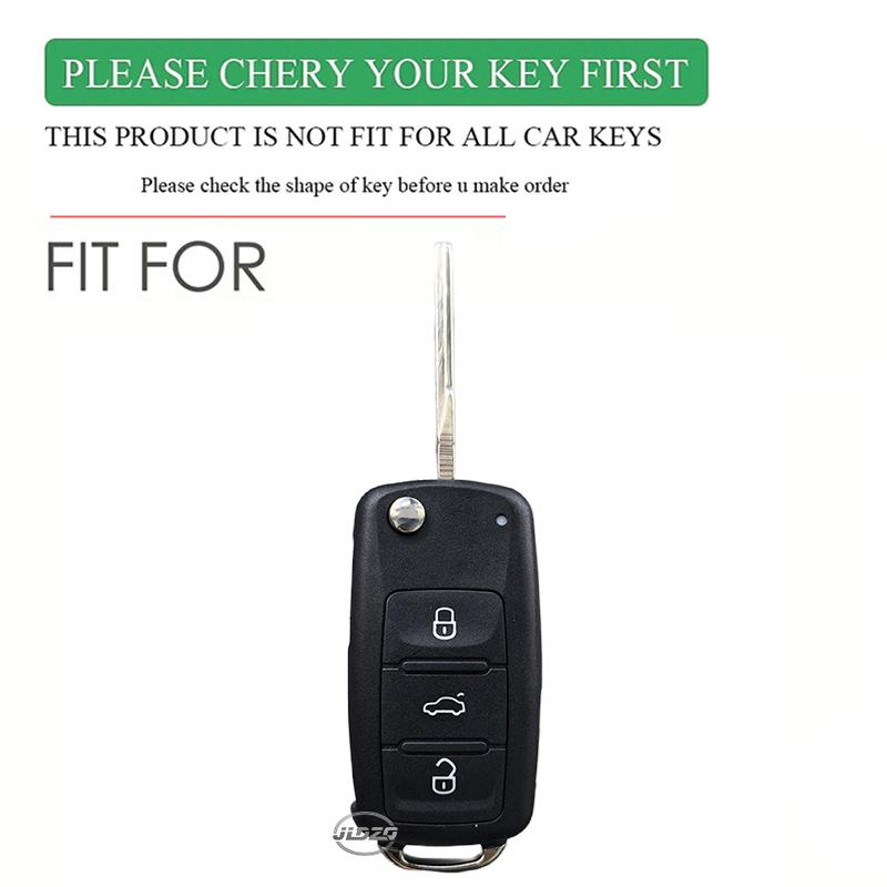 Keychain Silicone Car Key Case Cover For VW UP Polo Golf 6 Passat B5 Touran Caravelle Jetta Caddy Touareg Skoda Fabia Octavia A5