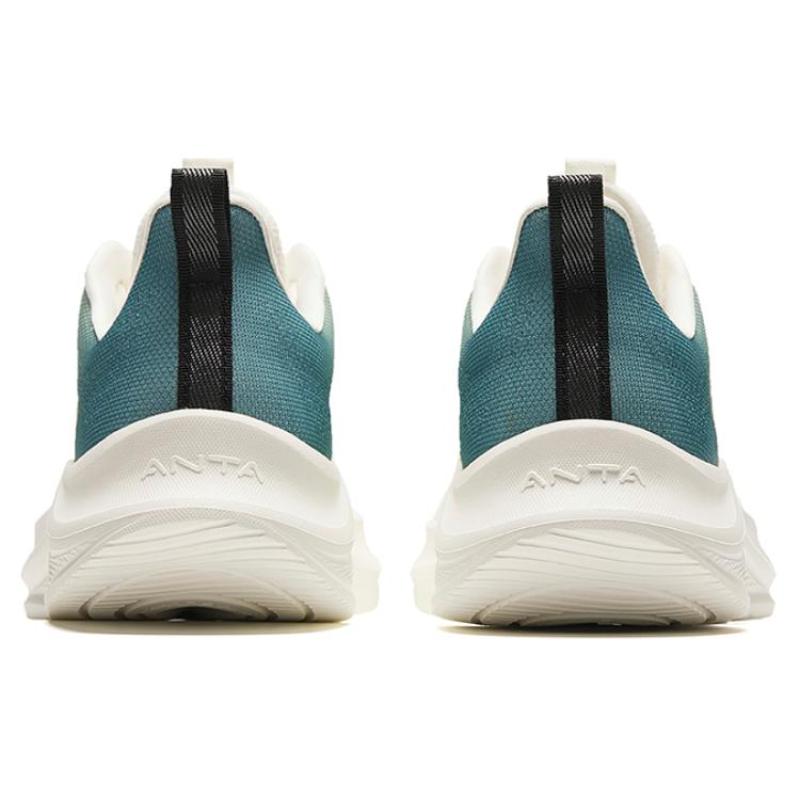 Anta Walk Slip-Resistant Breathable Lightweight Low-Top Running Shoes Men's Beige Green Sneakers 912425509-2