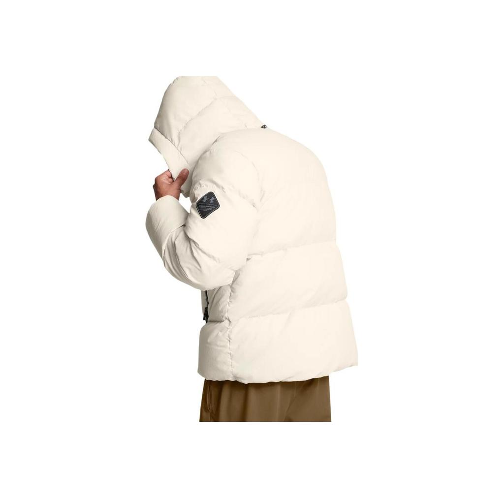 Under Armour UA Limitless Casual Soft Comfortable Simple Hooded Long Sleeve Water-Resistant Puffer Jacket Men Outerwear Peak-White 1384641-110