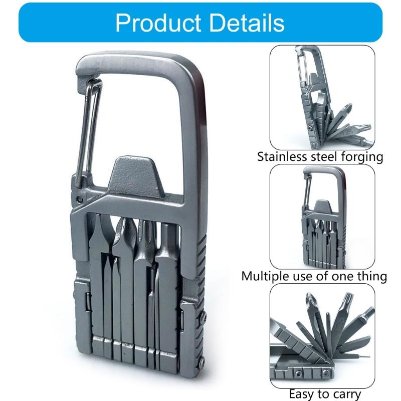 13 In 1 Mini Tool Multifunctional Combination Standard Screwdriver Mobile Phone Holder Folding Outdoor Bottle Opener