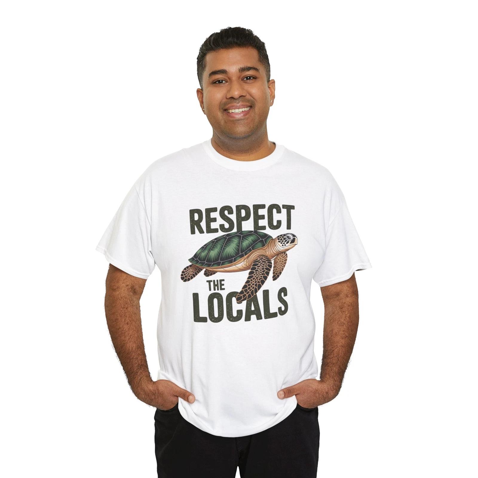 

Turtle Fan T-Shirt | Great Gift for Wildlife | Respect the Locals Sea Shirt 2XL