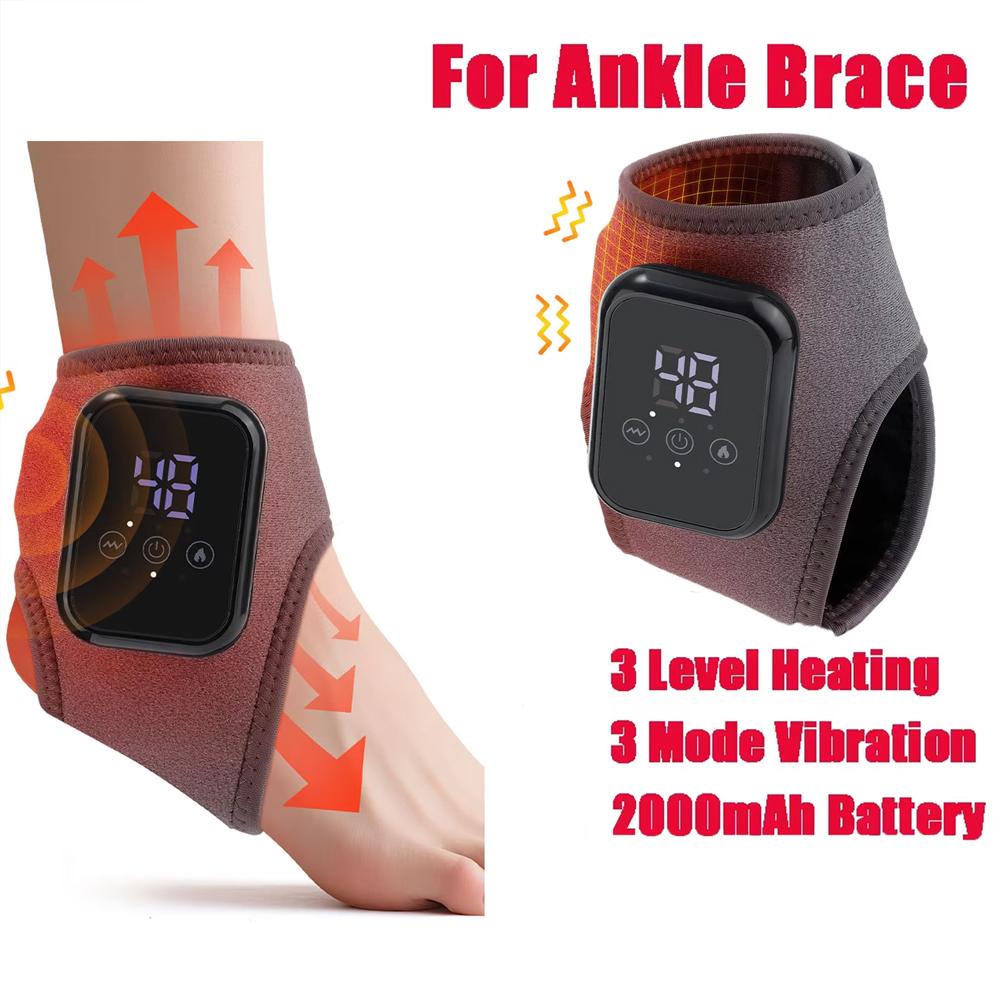 Electric Foot and Hand Massager Warm Heating Pad Wristband Rechargeable Vibration Hot Compress Hand Ankle Brace