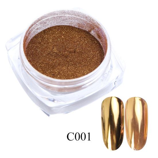 0.5g Nail Mirror Glitter Powder Gel Polish Rub Dust Shiny Gold Silver Fine Chrome Flakes Pigment DIY Accessories Decor