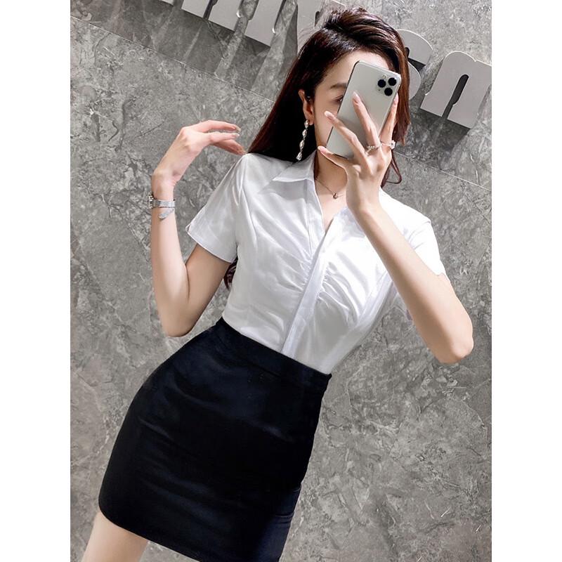 Taluoman Women s Short Sleeve Professional Shirt S