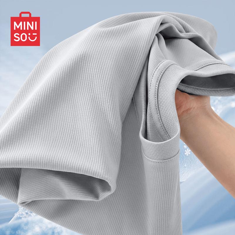 MINISO Herren Quick-Dry Atmungsaktives Kurzarm-T-Shirt