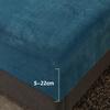 Simple Solid Color Fitted Sheet Nordic Mattress Cover Plush Bed Sheet Winter Warm Elastic Soft Bed Sheet with Elastic Band