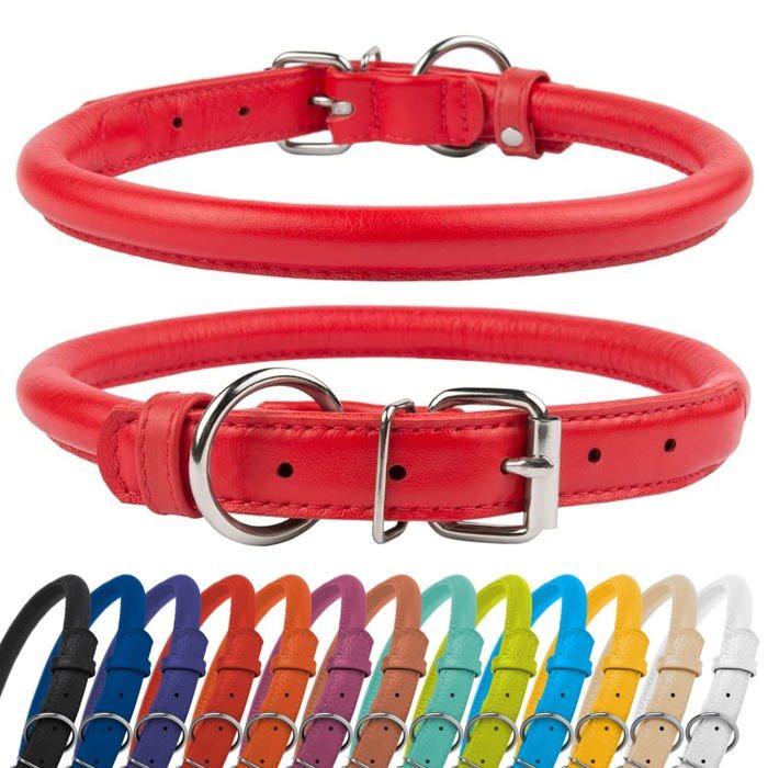 Collier pour chien - Collardirect - 43237-2 - Cuir véritable - Taille 15 cm - Doux et durable