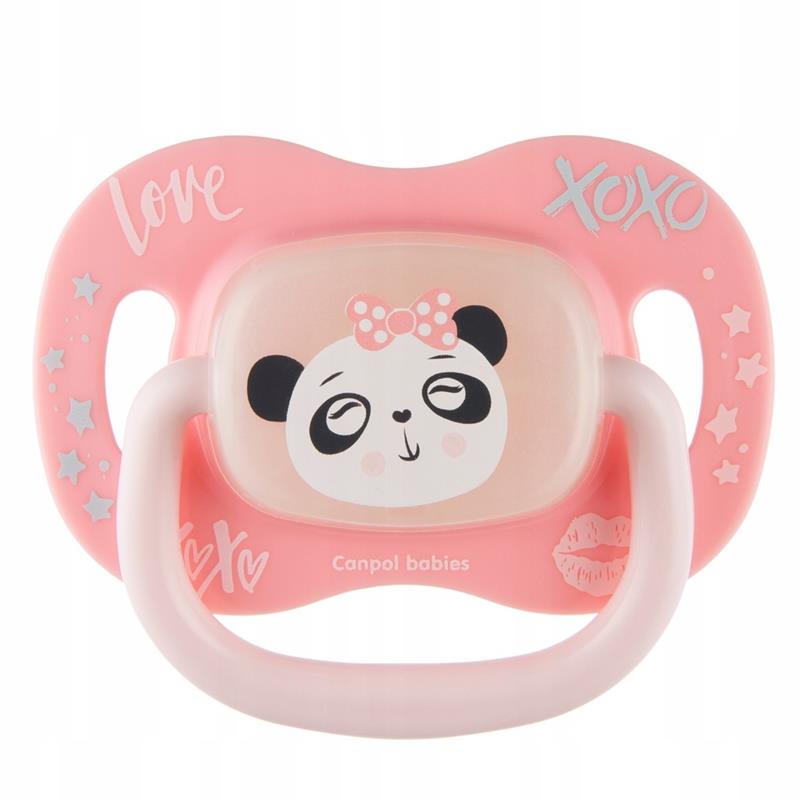 CANPOL 34/922 Silicone pacifier 18+m symmetrical EXOTIC Panda