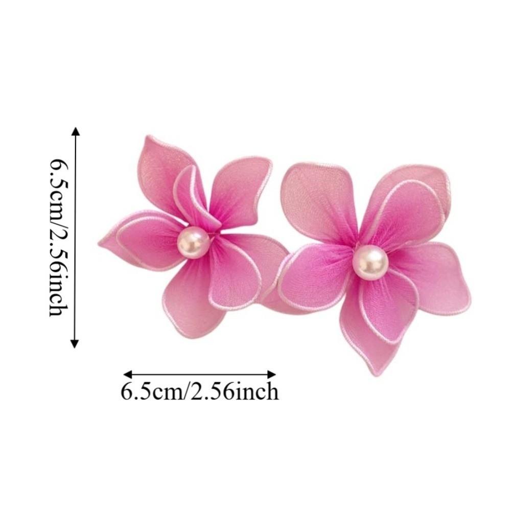 Big Floral Iron Mesh Flower Earrings Iron Wire Ladies Stud Earrings  Daily Wear