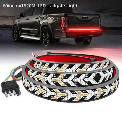 60inch Tailgate Light Bar Strip LED Tailgate Bar Running Brake Turn Signal Reverse Light for Cars Truck SUVS