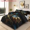 3D Abstract Art Comforter Set with Pillowcases - Soft Sanded Polyester Machine Washable Digital Print Bedding Set