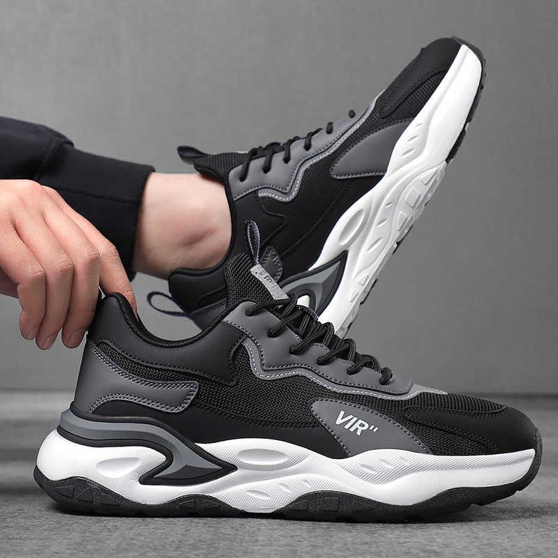 Fashion Round Tip Spring-autumn White Sport Shoes Man Vulcanize Men's Sapatenis Men's Sports Shoes Sneakers Casuall Ternis
