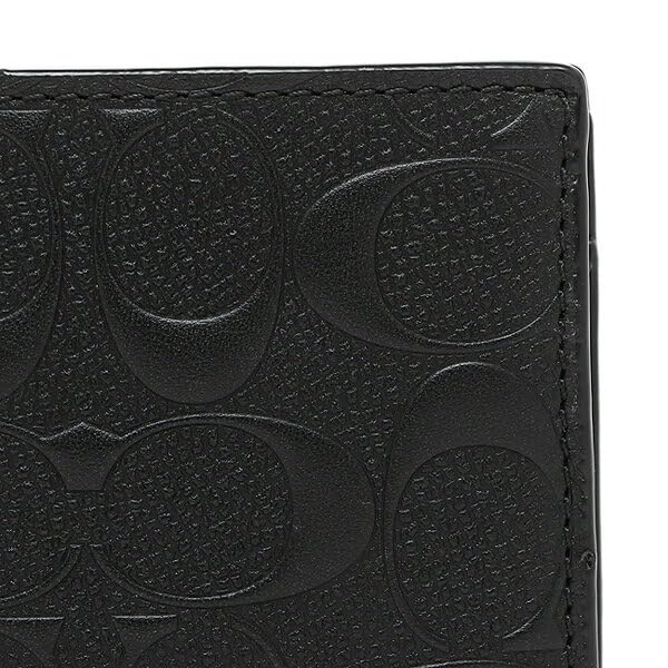 Coach Men's Bifold Wallet, F75363, Black, Outlet, Used