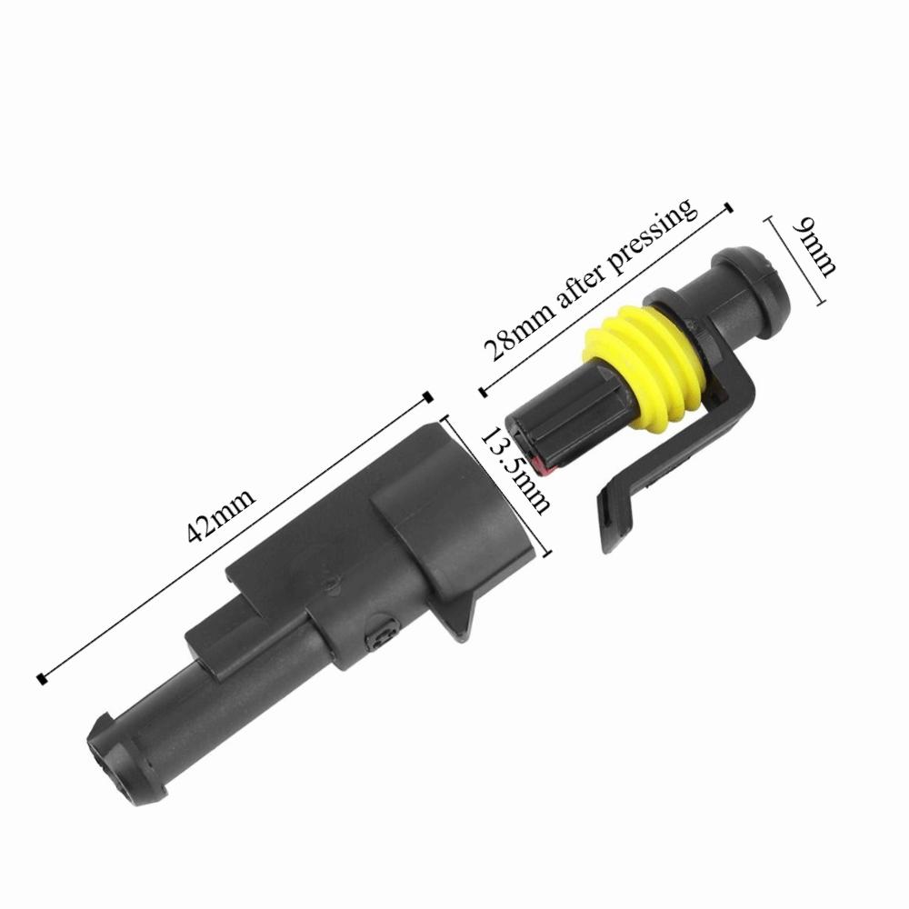 10 Set 1 Pin Way Car Wire Connector Plug Male and Female Waterproof Auto Electrical Wire Connectors Easy To Use Stable