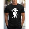 Cartoon Ninja Muster Rundhals Kurzarm T-Shirt, Stilvolle und Coole Oberteile Für Herren Sommer Outdoor Kleidung, T-Shirts Für Männer