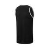 Li Ning Basketball Series Soft Skin Training Jersey Men tops Black Black-and-White AATW005-2