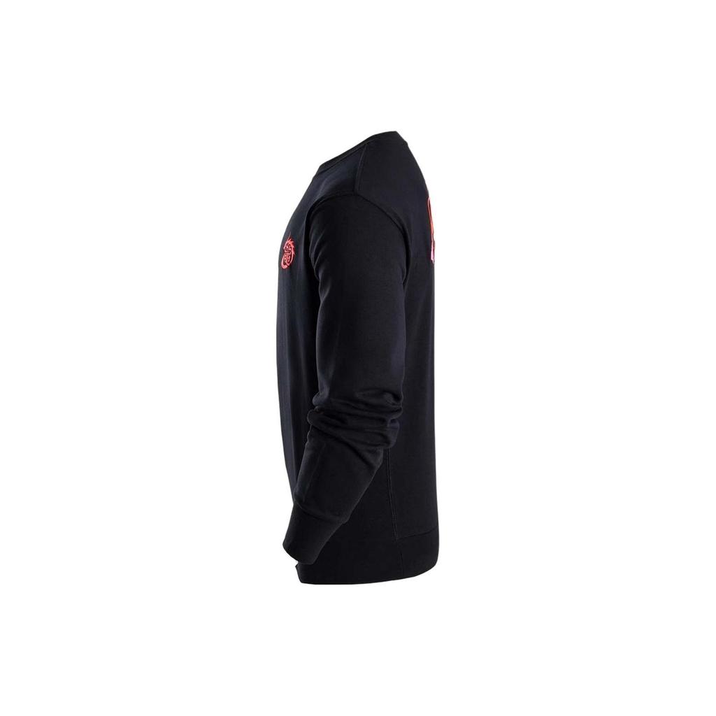 Nike Bluza męska z haftowanym logo, okrągłym dekoltem, czarna FZ4165-010