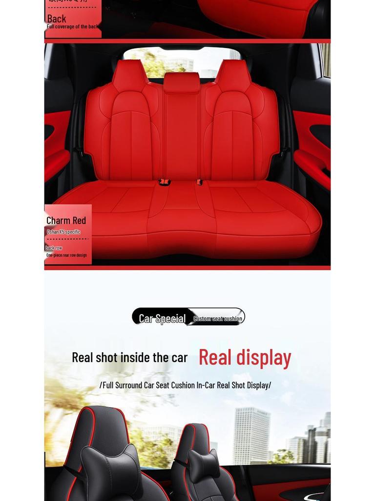 Oshan X5 Four Seasons Universal Leather Seat Cushion - Full Surround for Five Seats