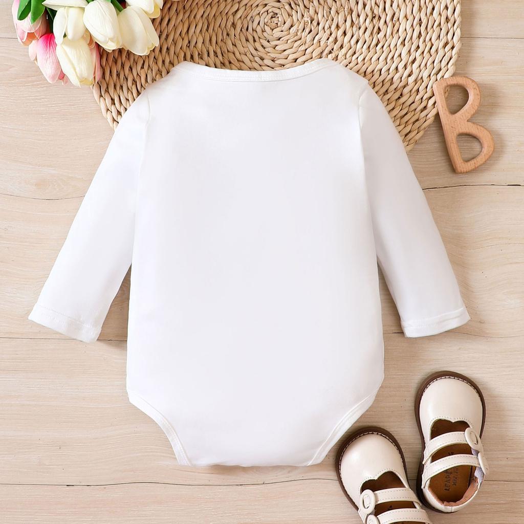 Langarm-Body mit Rundhalsausschnitt für Neugeborene, „Party“.. Niedlicher Einteiler mit „My Crib 2.AM BYOB“-Aufdruck für Mädchen und Jungen