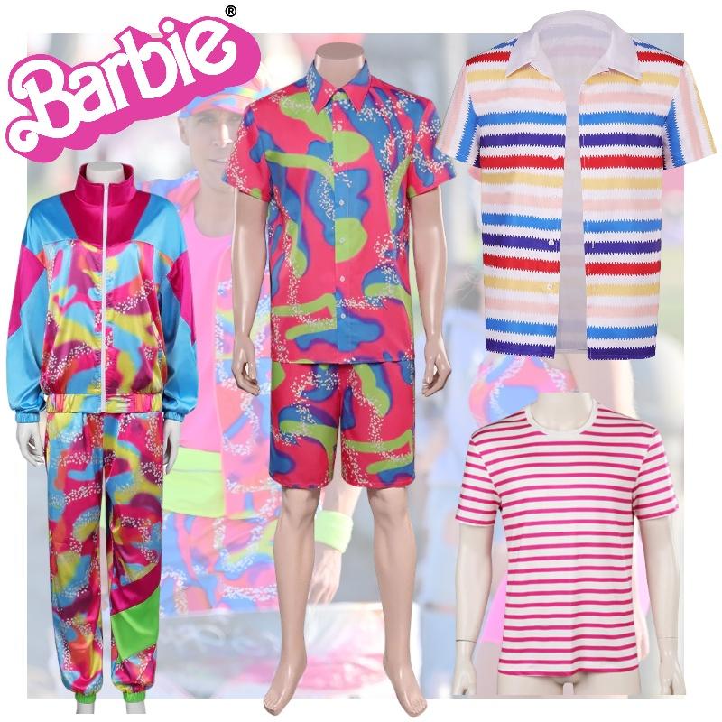 New Cross-border Movie Barbie Cos Costume For Barbie Ken Punk Style Jacket Moisture-wicking Fabric