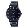 Quartz Watch Black Black IP Metal Band Overseas Model Men's MTP-VT01B-1B